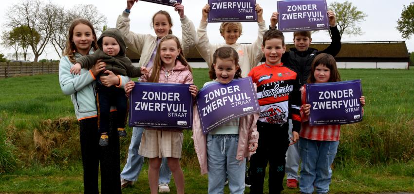 zonder zwerfvuil straat