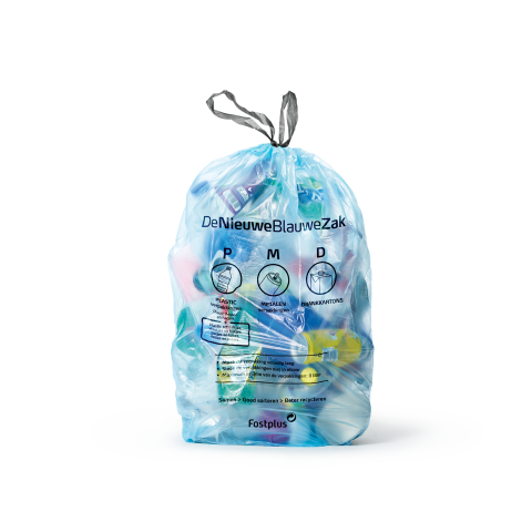 de nieuwe blauwe zak