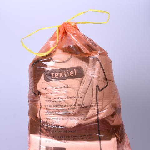 oranje textielzak