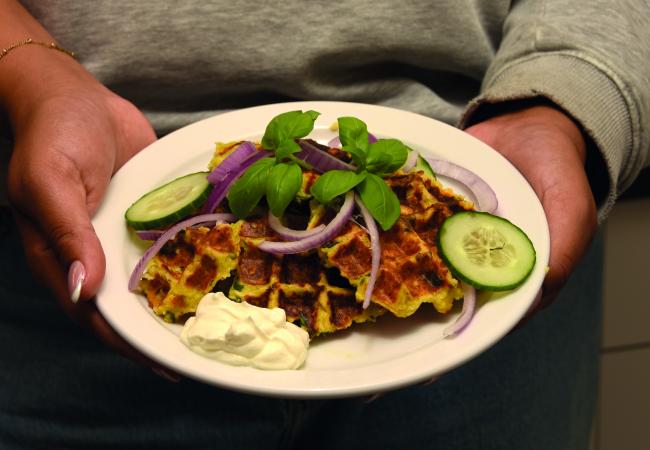 Wafeltjes gemaakt van aardappelen